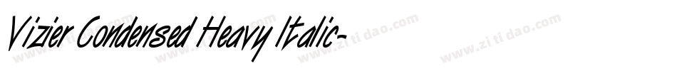 Vizier Condensed Heavy Italic字体转换